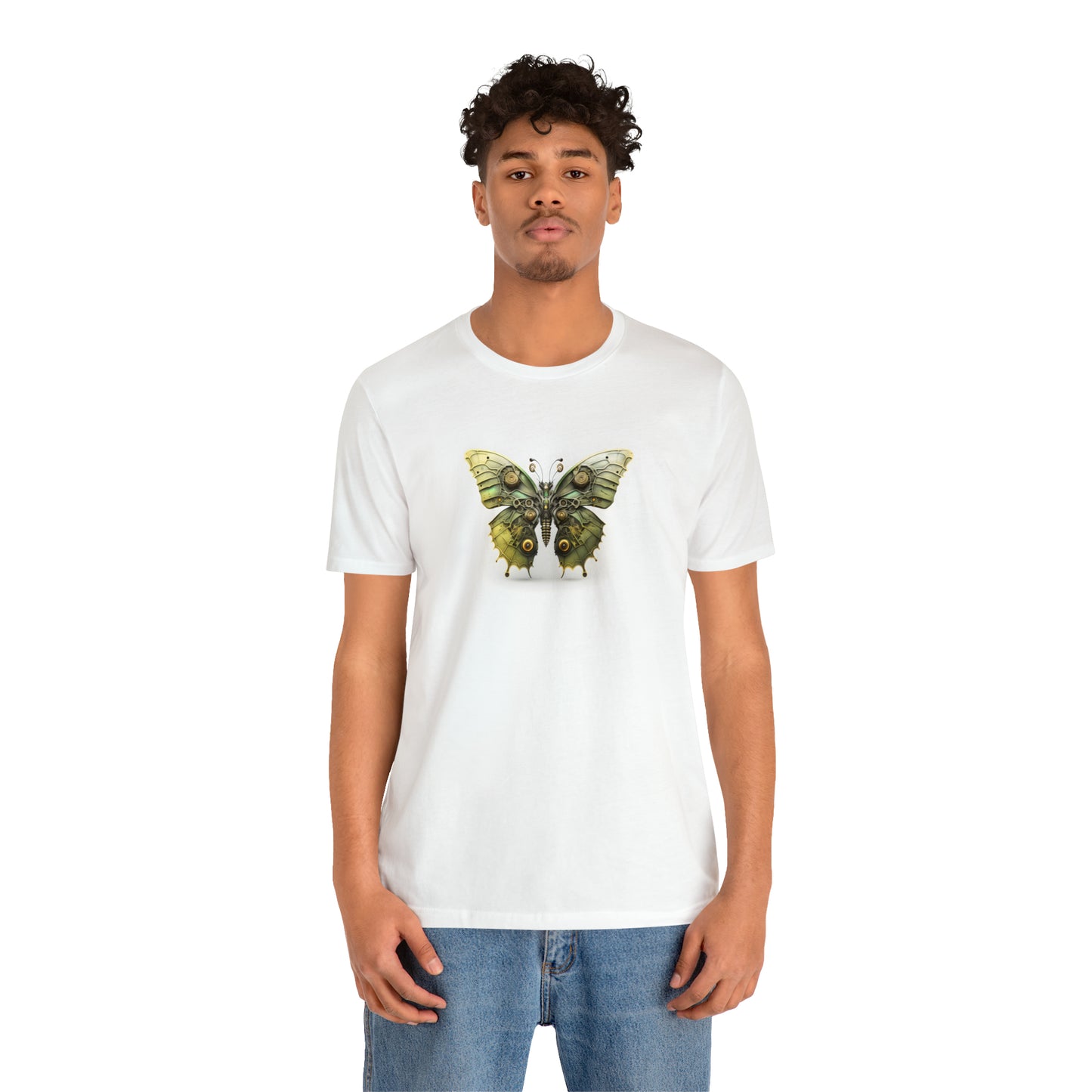 Steam Punk Butterfly Green Acid design, Unisex Jersey Short Sleeve Tee,