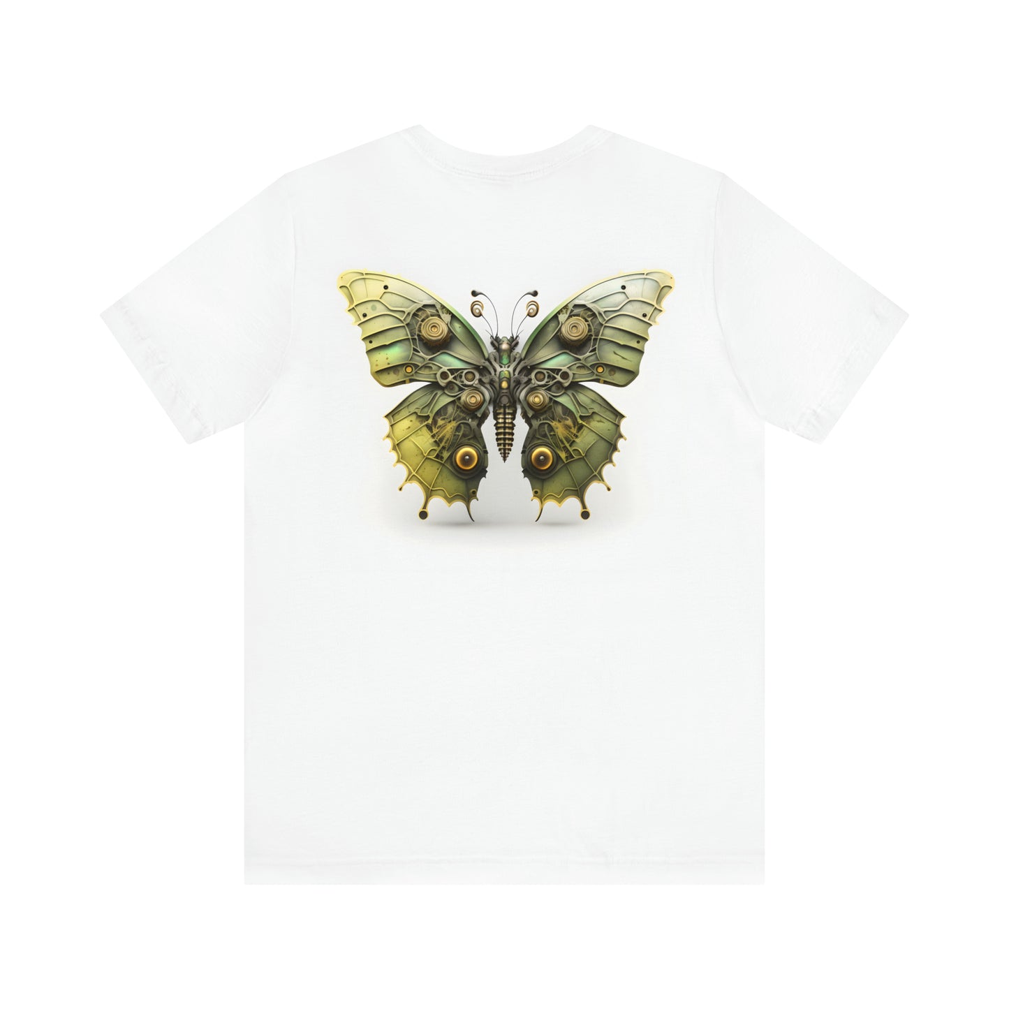 Steam Punk Butterfly Green Acid design, Unisex Jersey Short Sleeve Tee,