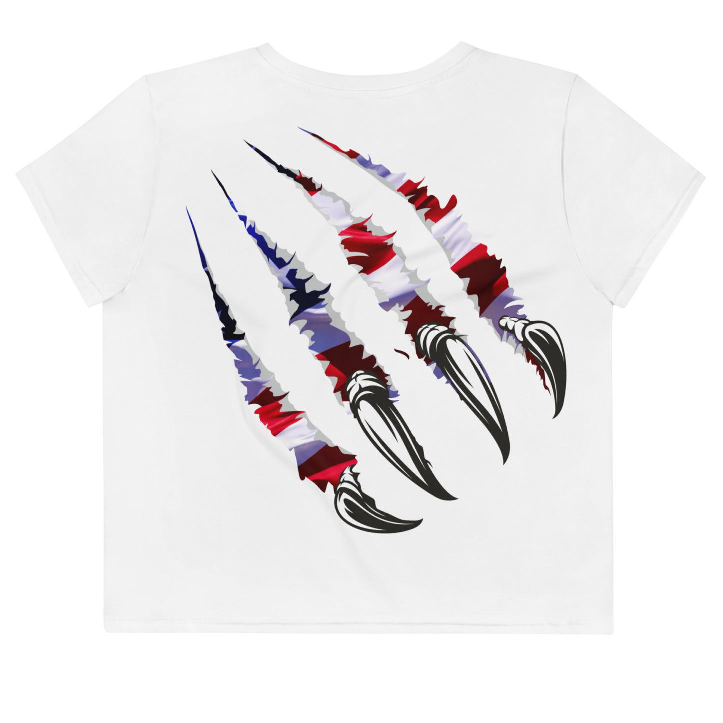 USA One NAtion Flag, All-Over Print Crop Tee