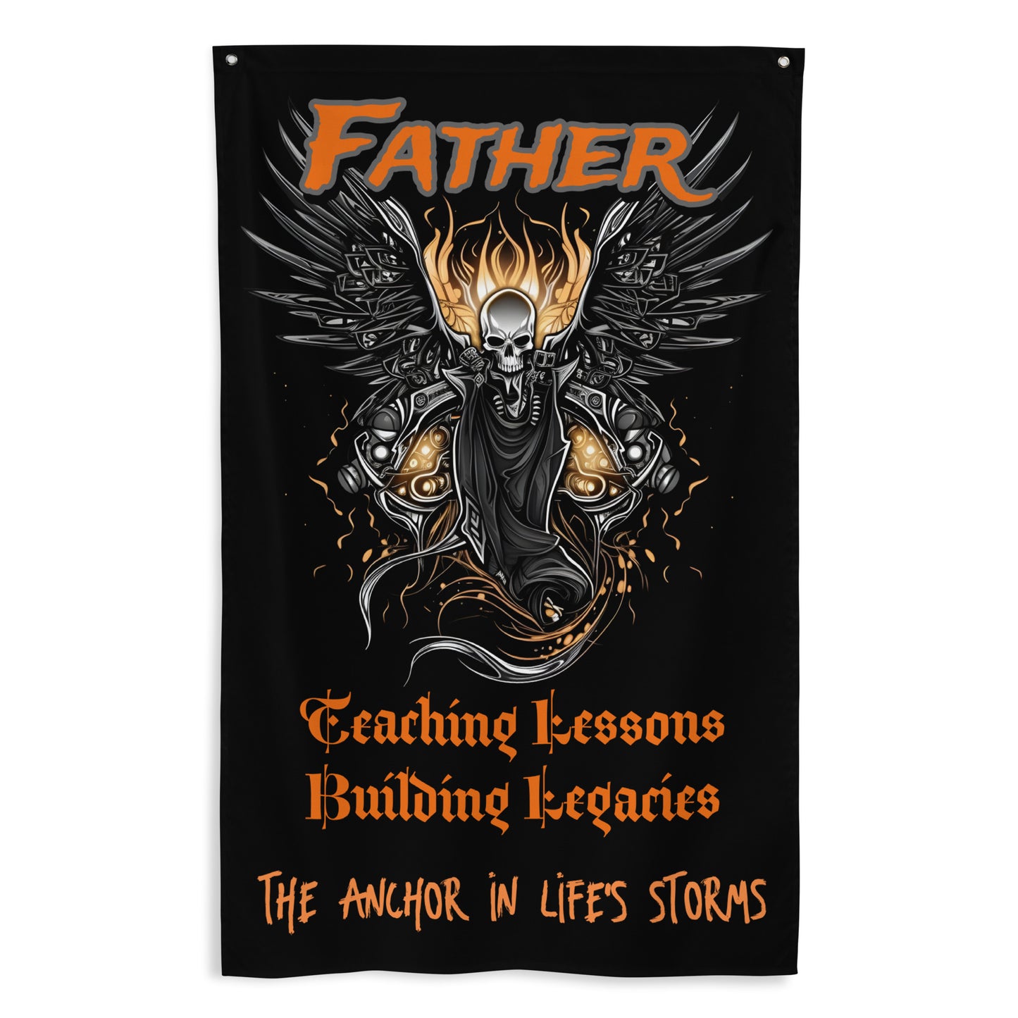 Fathers Day, Dad, Teaching Lessons, Building Legacies Biker Style Flag