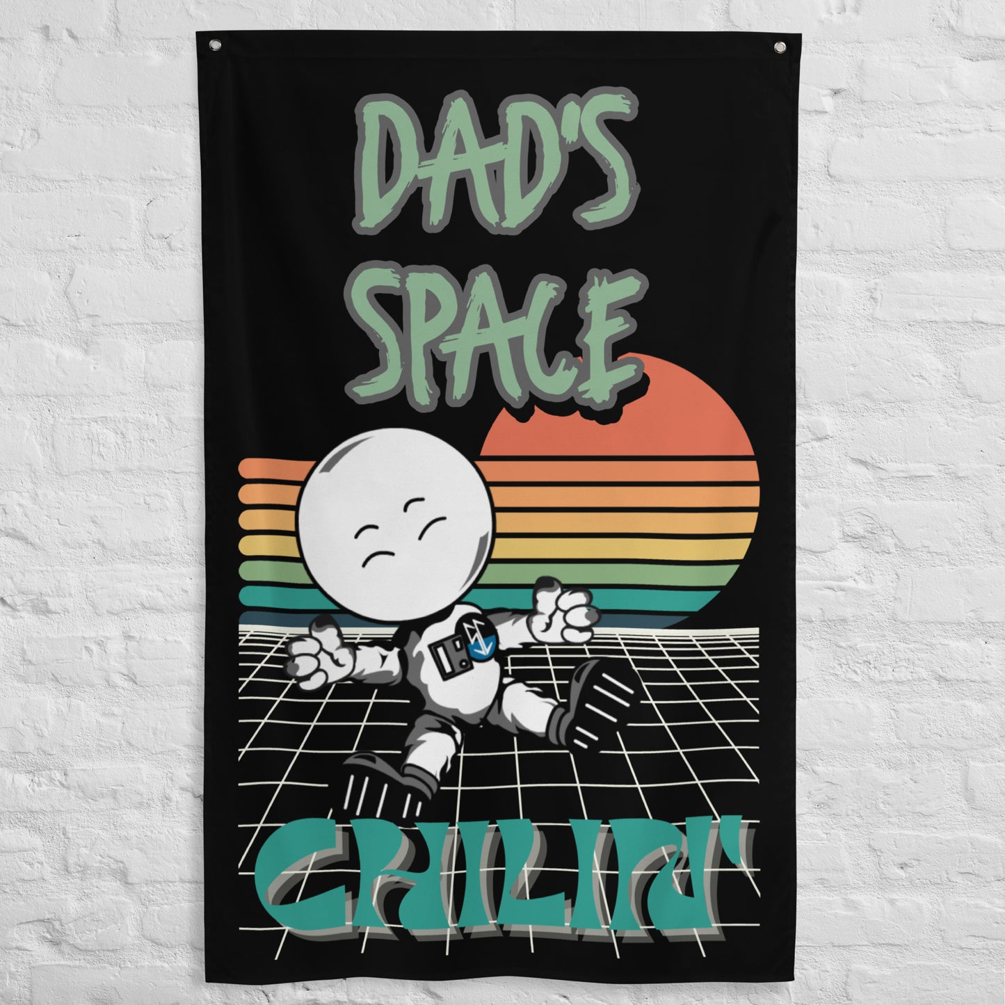 Fathers Day Dad's Space Cosmic Style Wall Art Flag