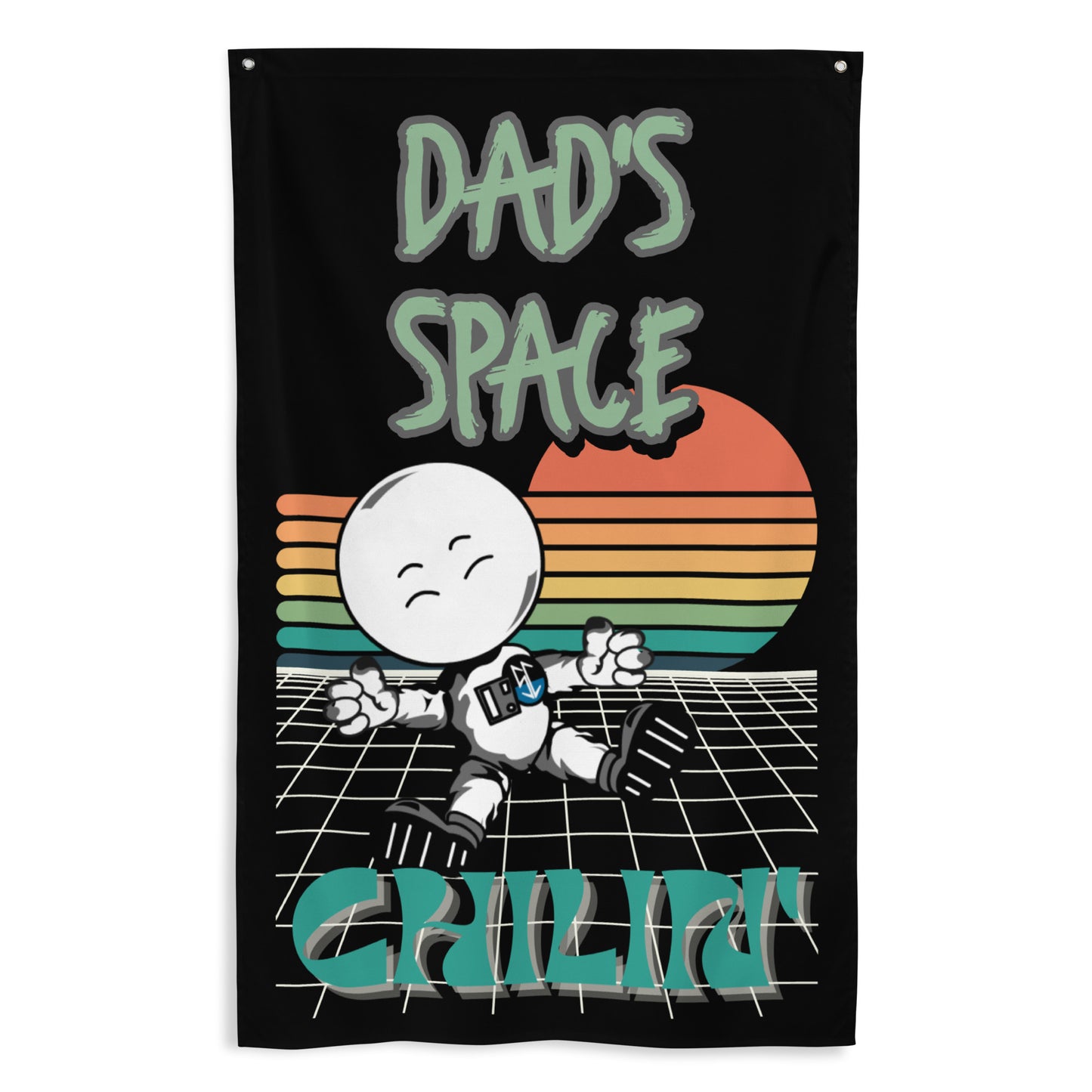 Fathers Day Dad's Space Cosmic Style Wall Art Flag
