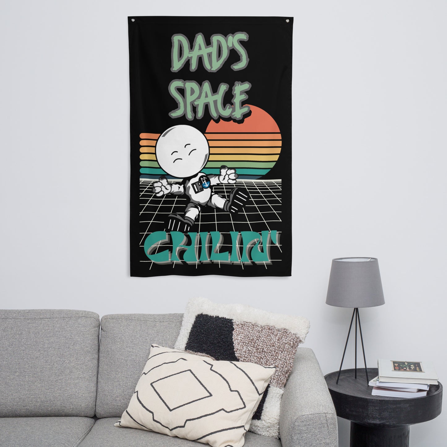 Fathers Day Dad's Space Cosmic Style Wall Art Flag