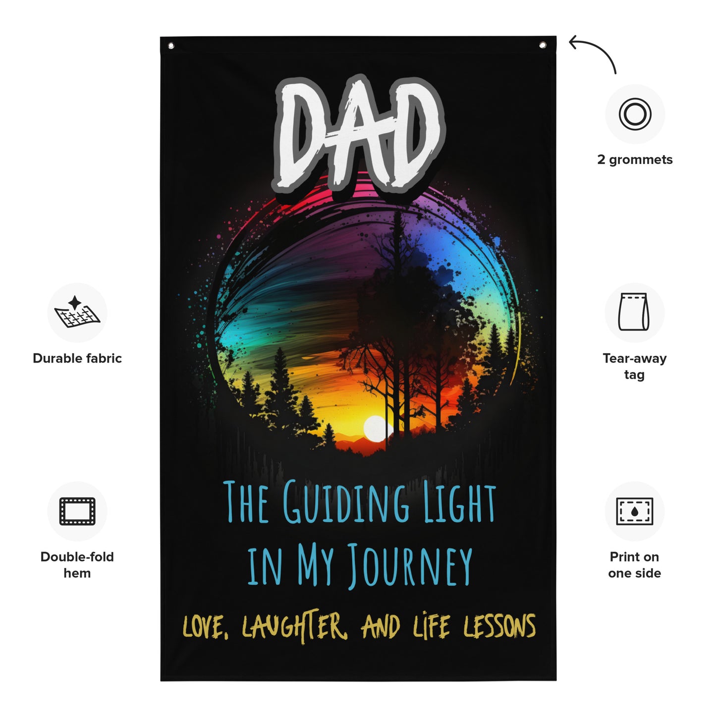 FAthers Day, Dad, Guiding Light, Wall Art Flag
