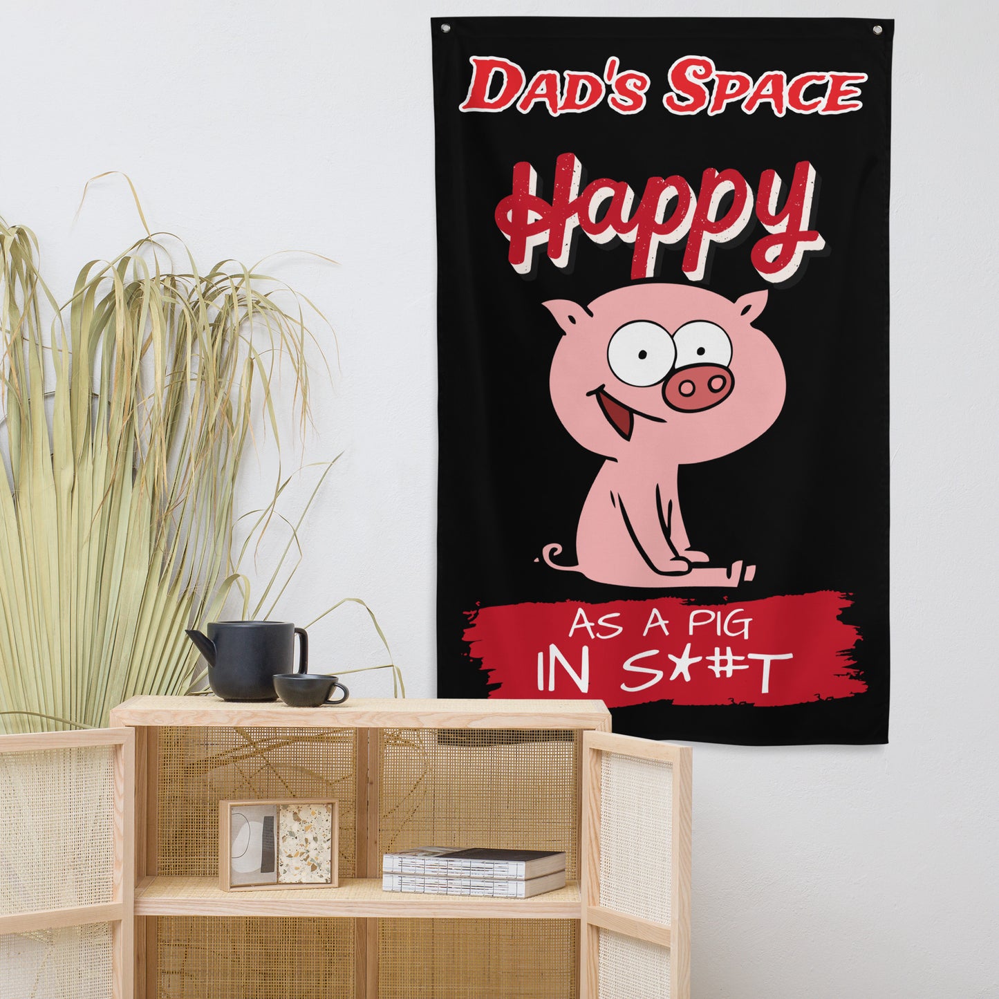 Fathers Day, Dad's Space Happy as a Pig in S#*T Flag
