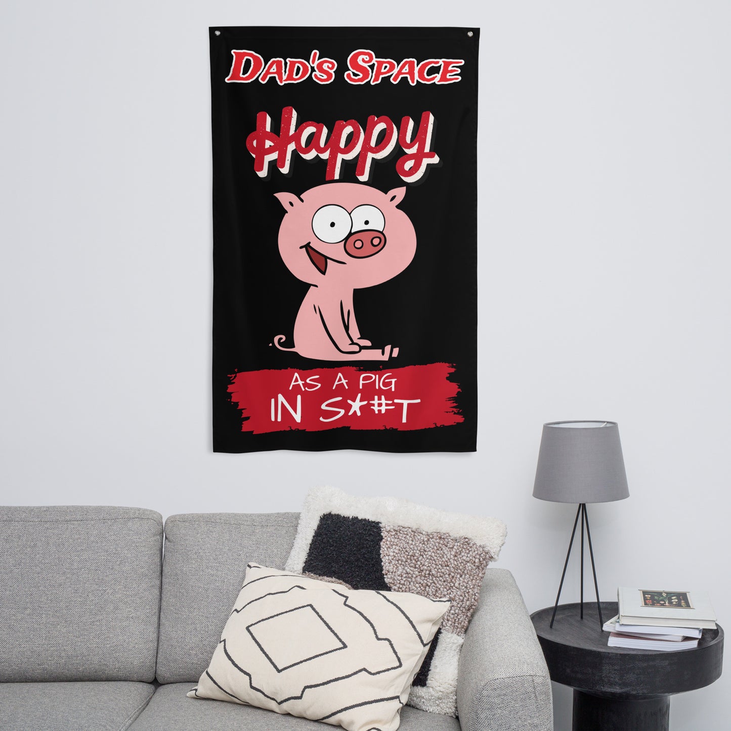 Fathers Day, Dad's Space Happy as a Pig in S#*T Flag