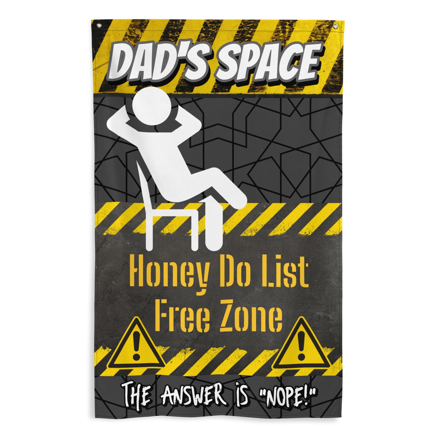 Fathers Day, Dad's Space Honey Do list Free Zone, Wall Art Flag