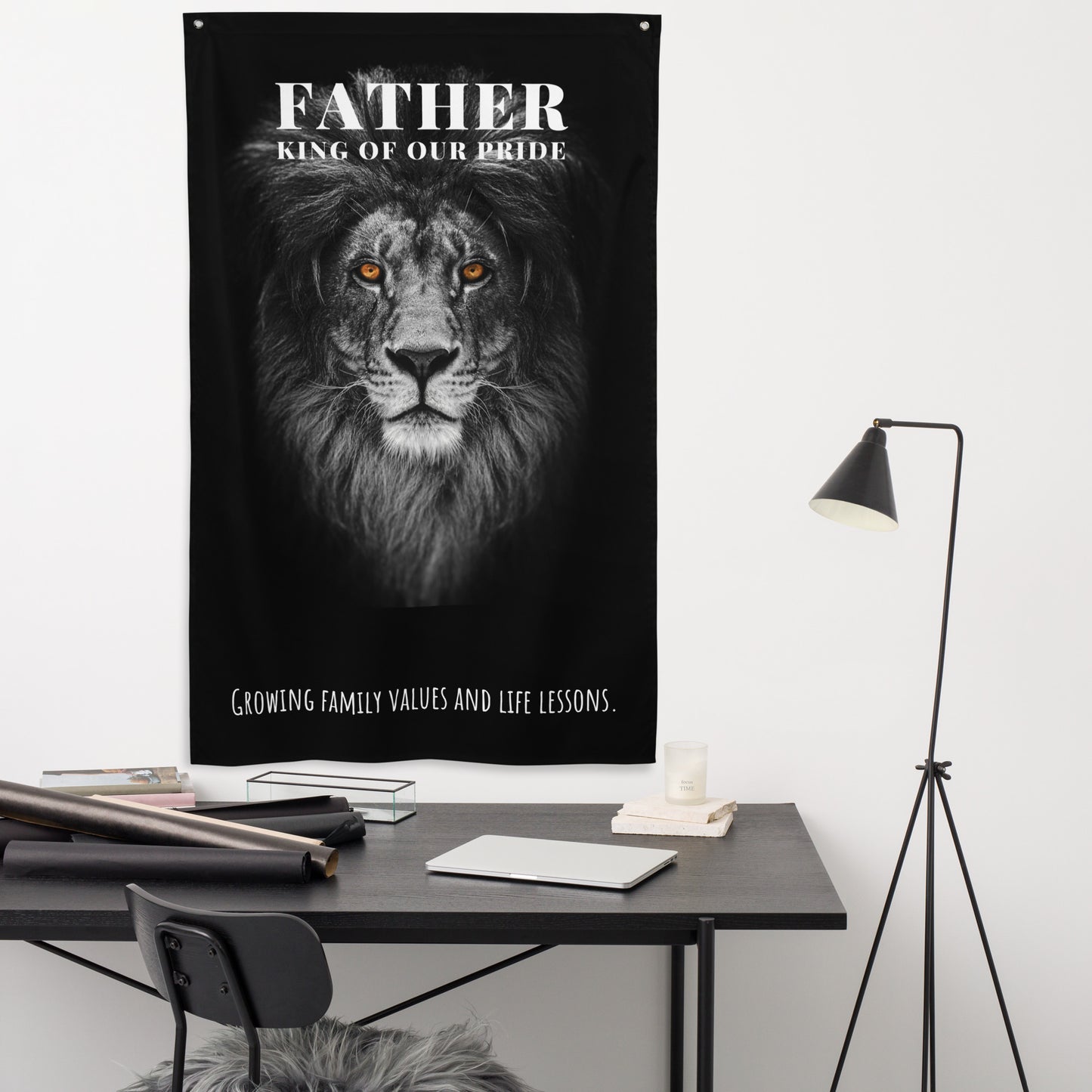 Fathers Day, Dad, Father, King of Our Pride Wall Art Flag