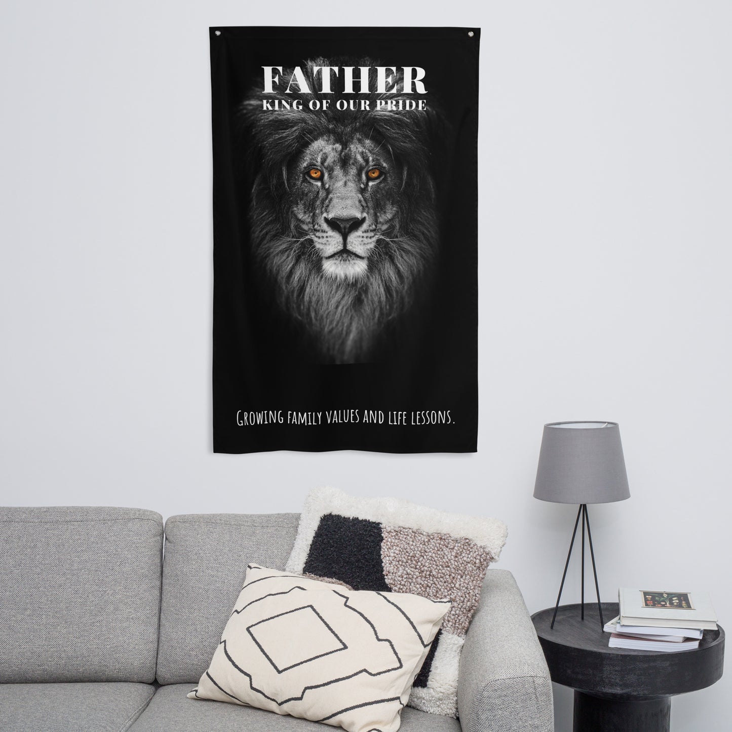 Fathers Day, Dad, Father, King of Our Pride Wall Art Flag