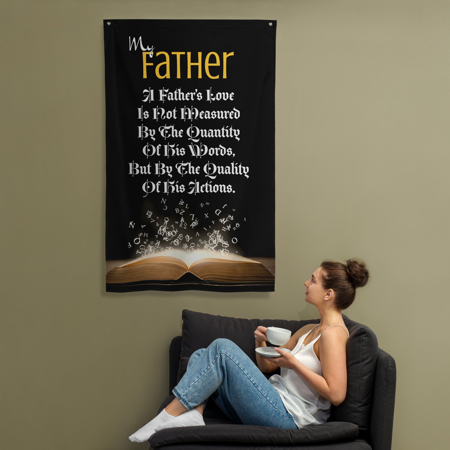 Father's Day, Dad, inspiring quote, great for any Workshop, Garage, Office home.