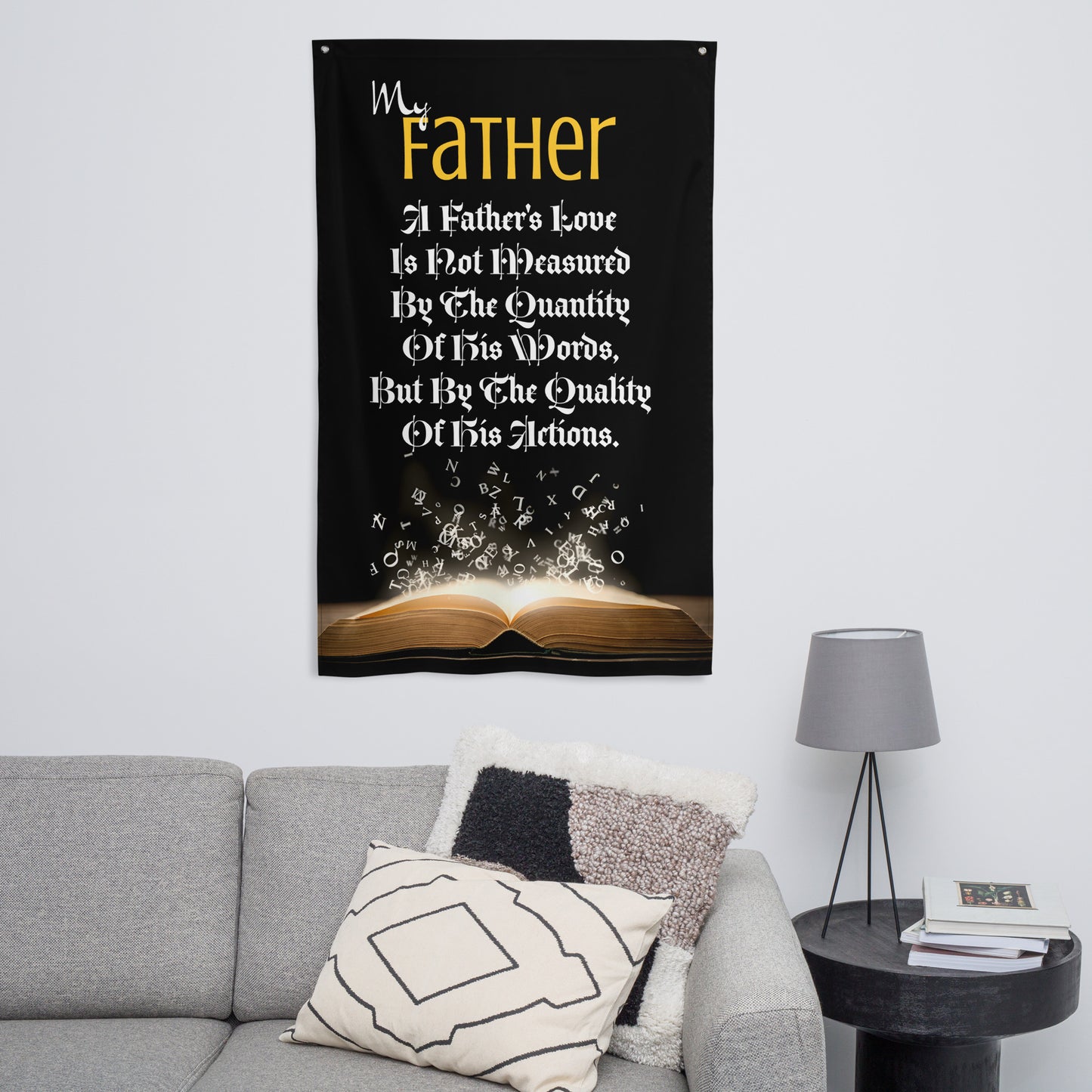 Father's Day, Dad, inspiring quote, great for any Workshop, Garage, Office home.