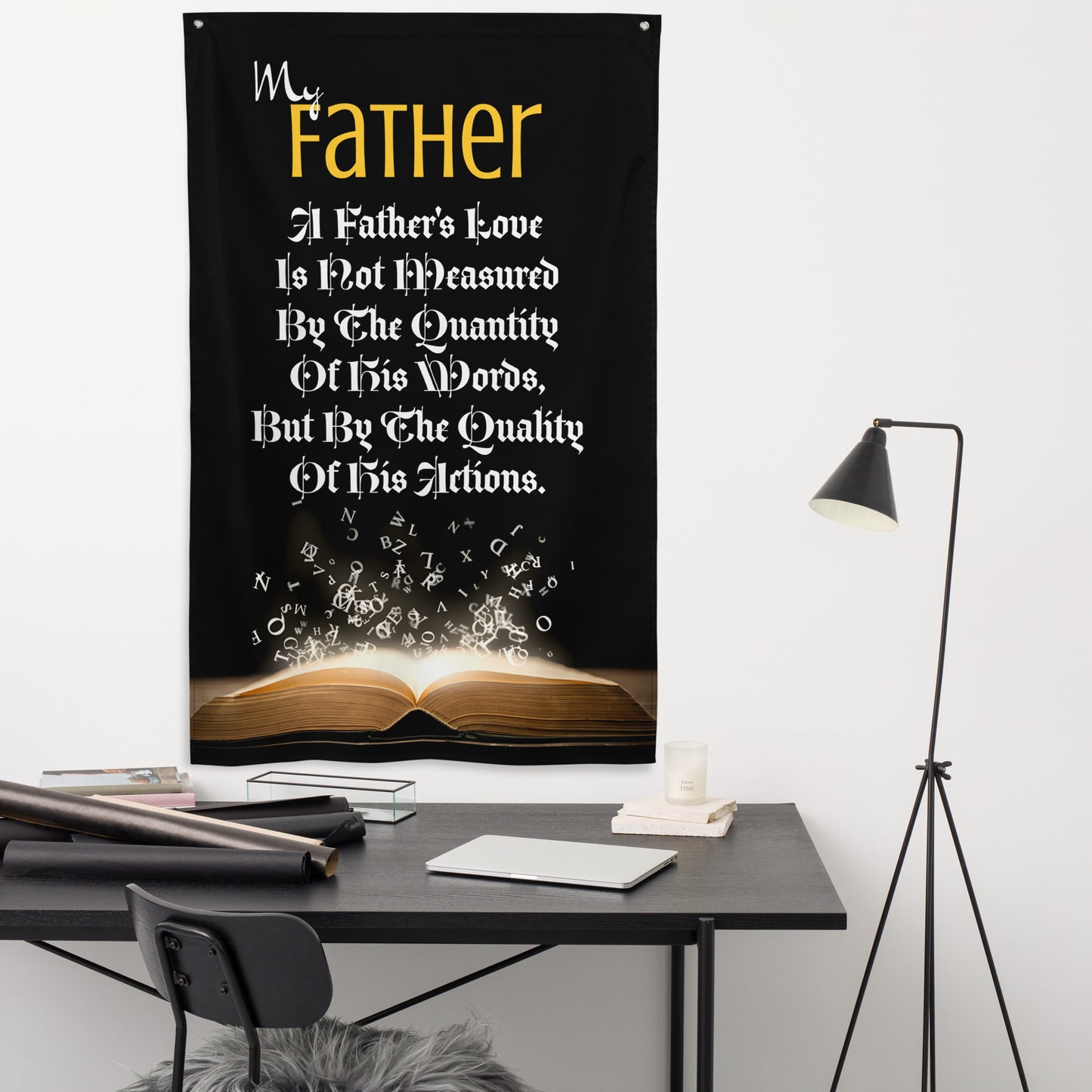 Father's Day, Dad, inspiring quote, great for any Workshop, Garage, Office home.
