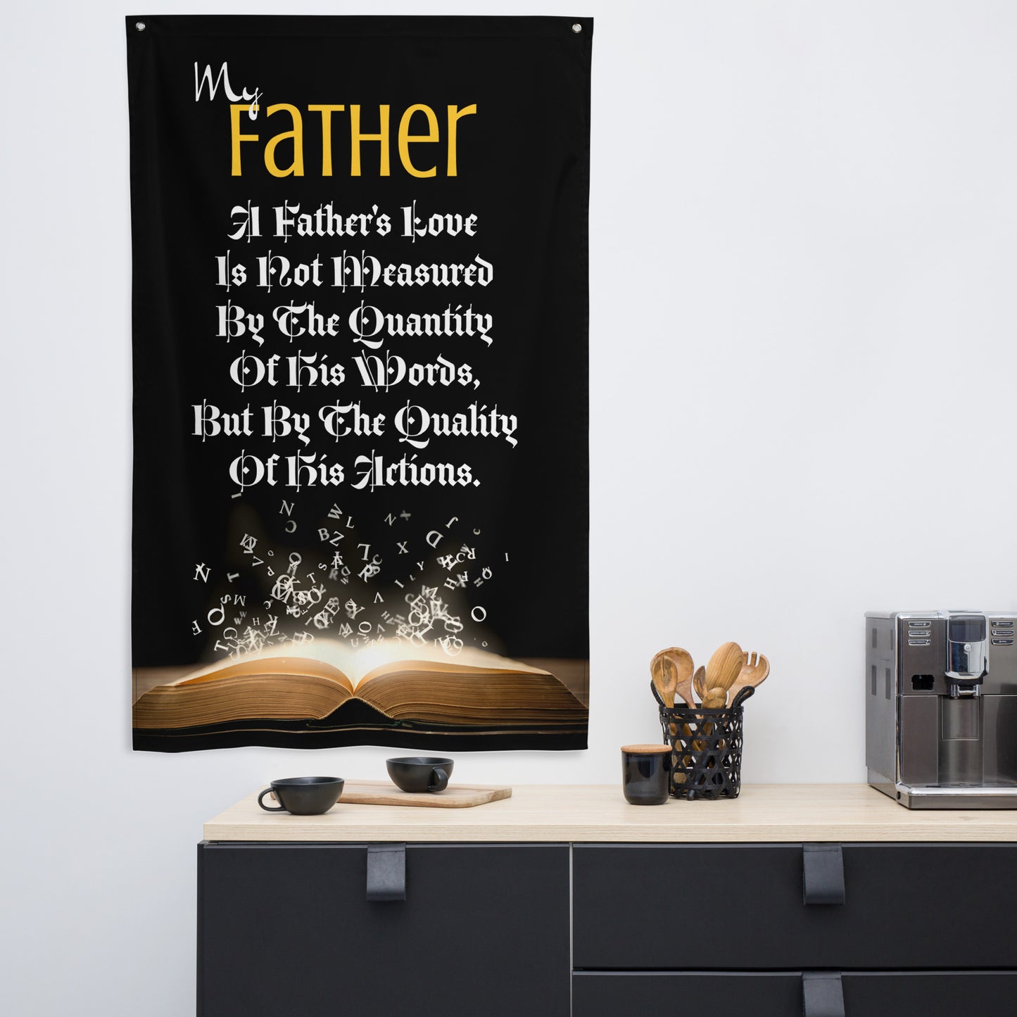 Father's Day, Dad, inspiring quote, great for any Workshop, Garage, Office home.
