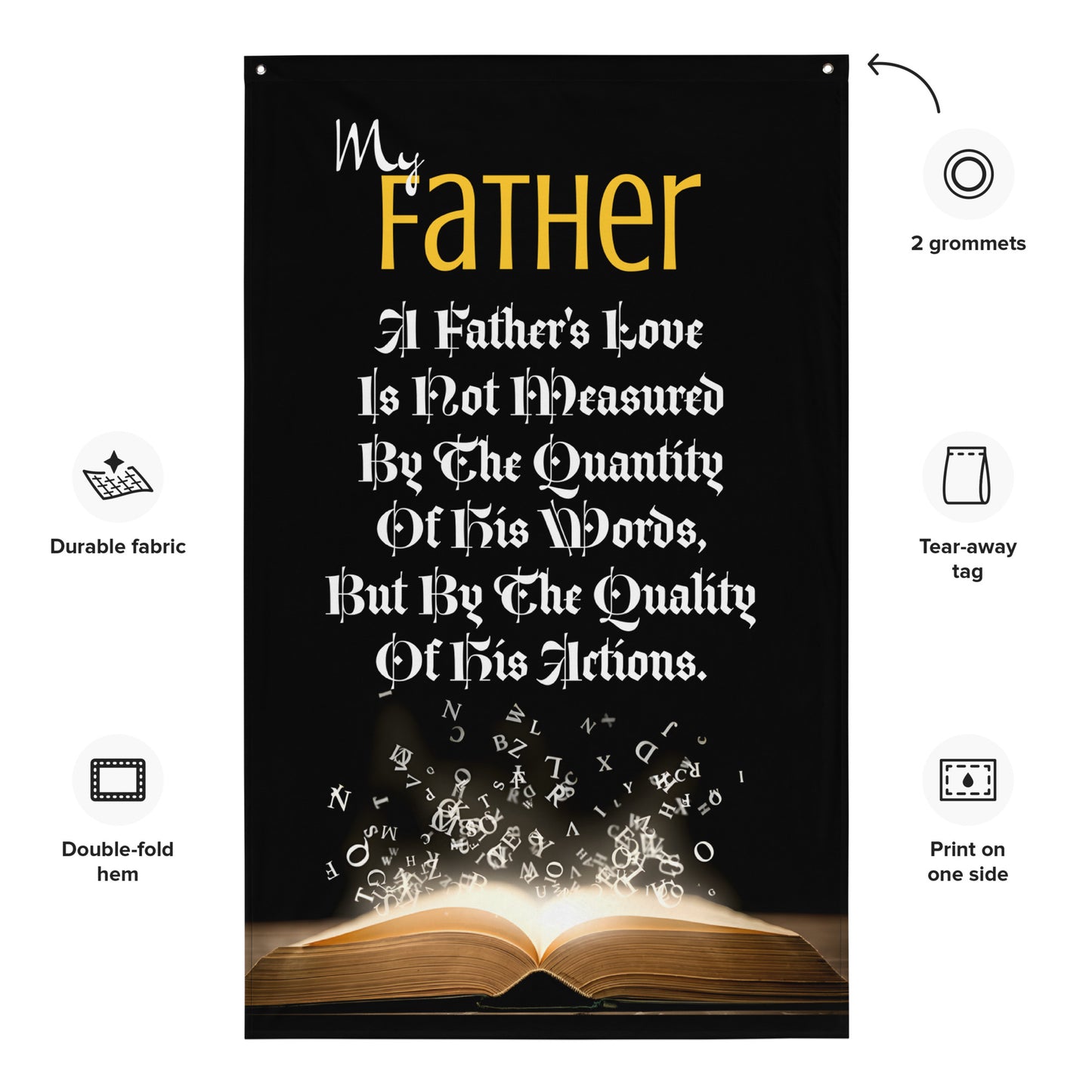 Father's Day, Dad, inspiring quote, great for any Workshop, Garage, Office home.