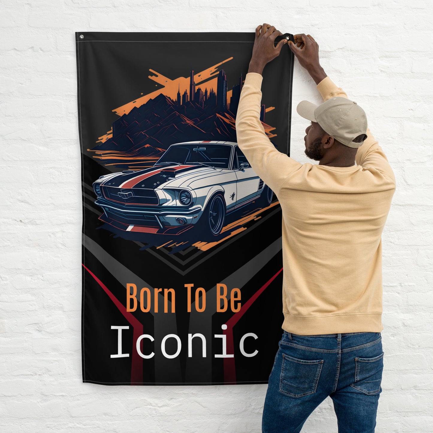 Born To Be Iconic, Mustang Retro Flag