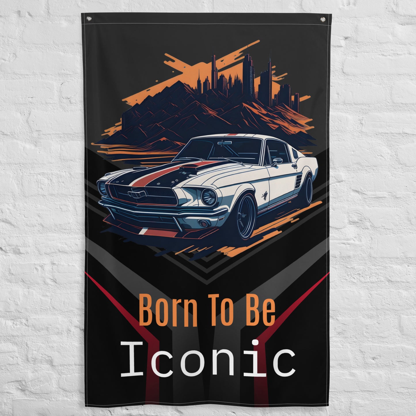 Born To Be Iconic, Mustang Retro Flag