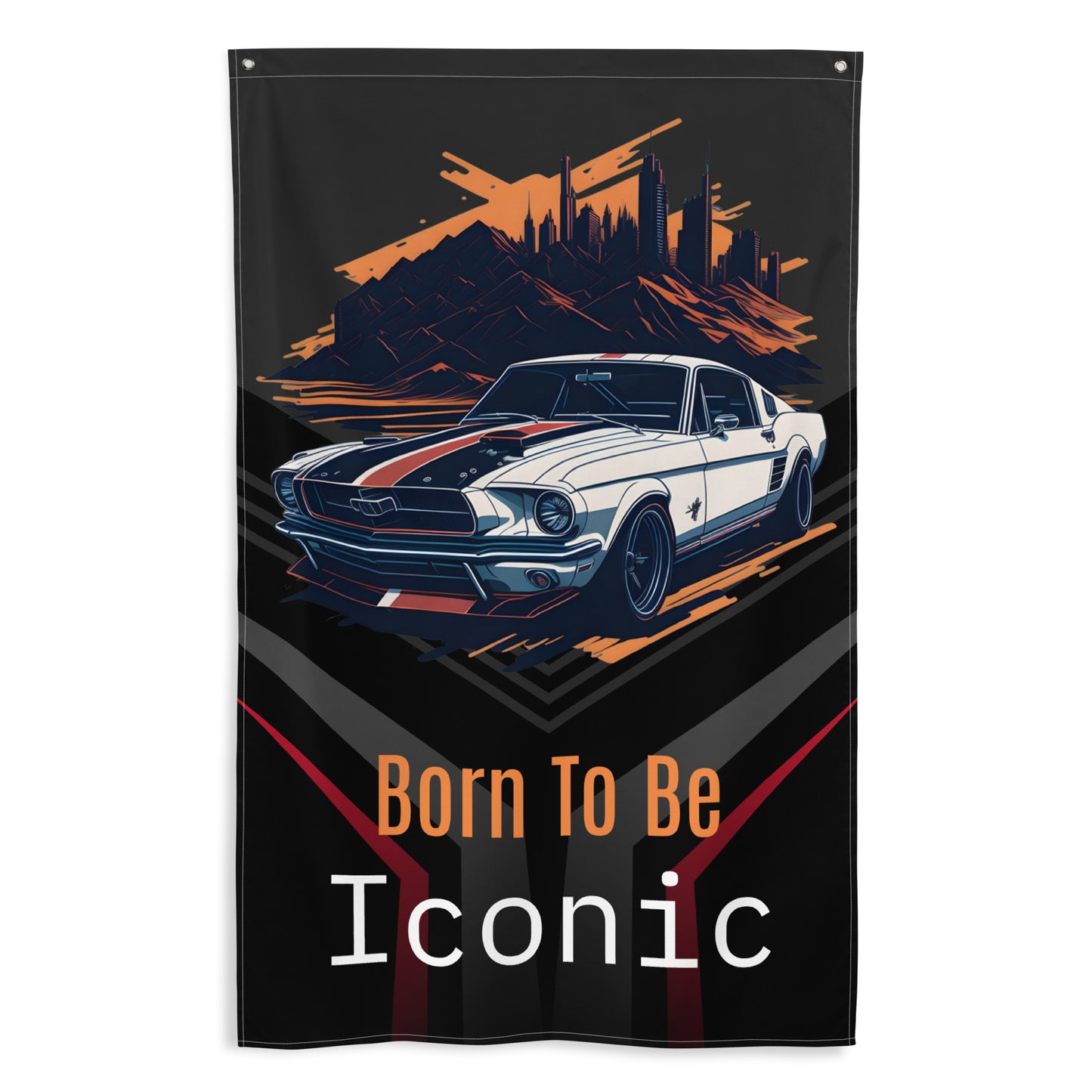 Born To Be Iconic, Mustang Retro Flag