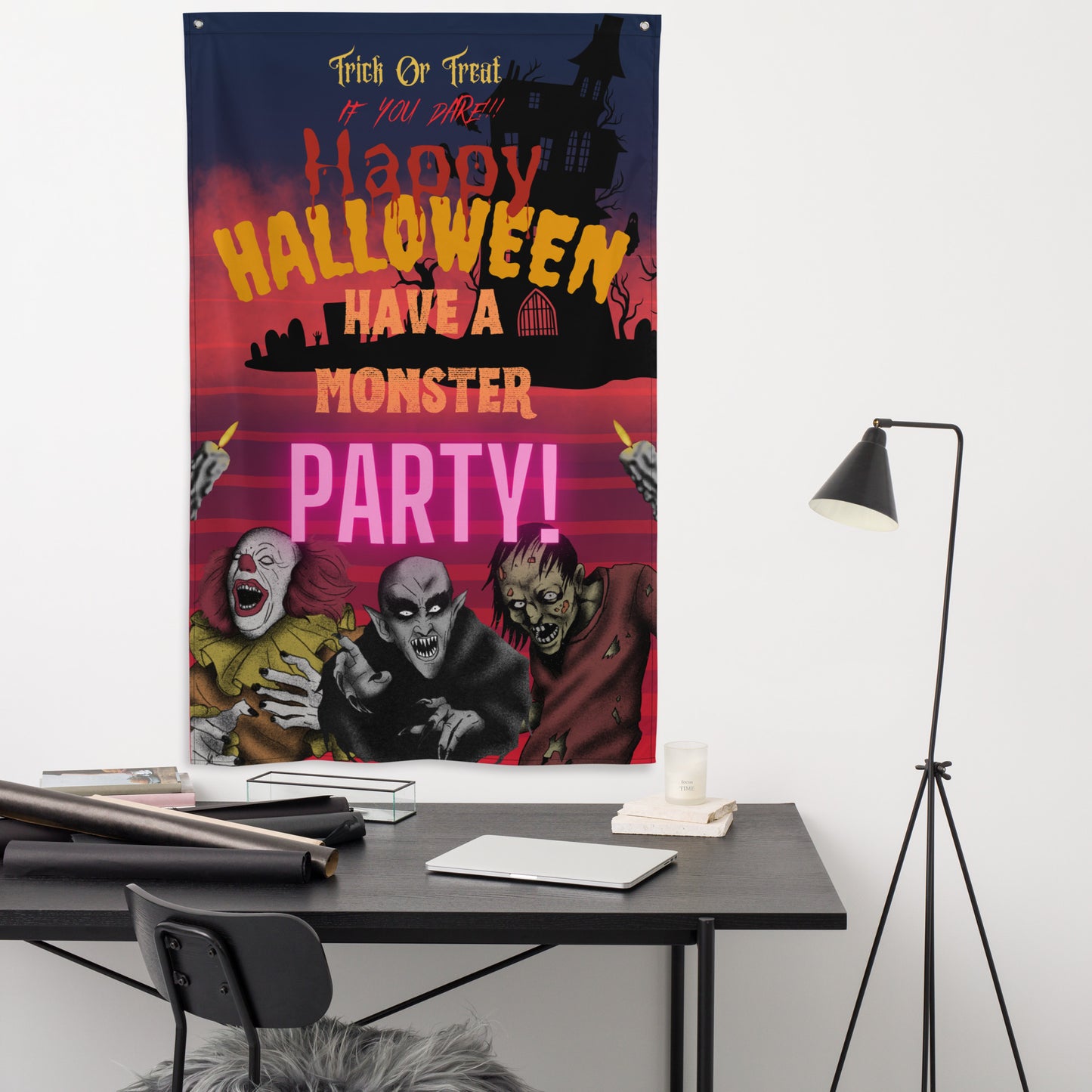 Wall Art Halloween Decoration, Welcome To Our Halloween Party