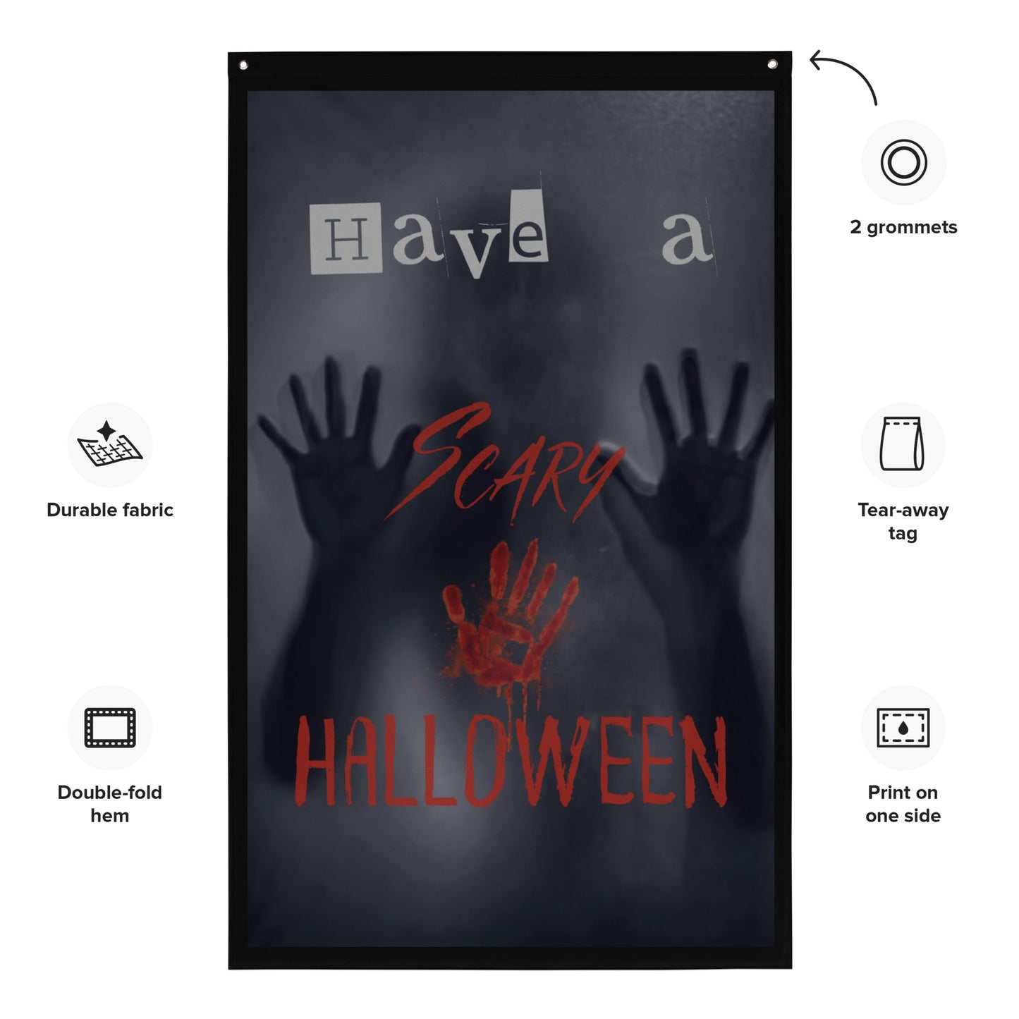 Have A Scary Halloween, Spooky Ghostly Halloween Decoration Wall Art