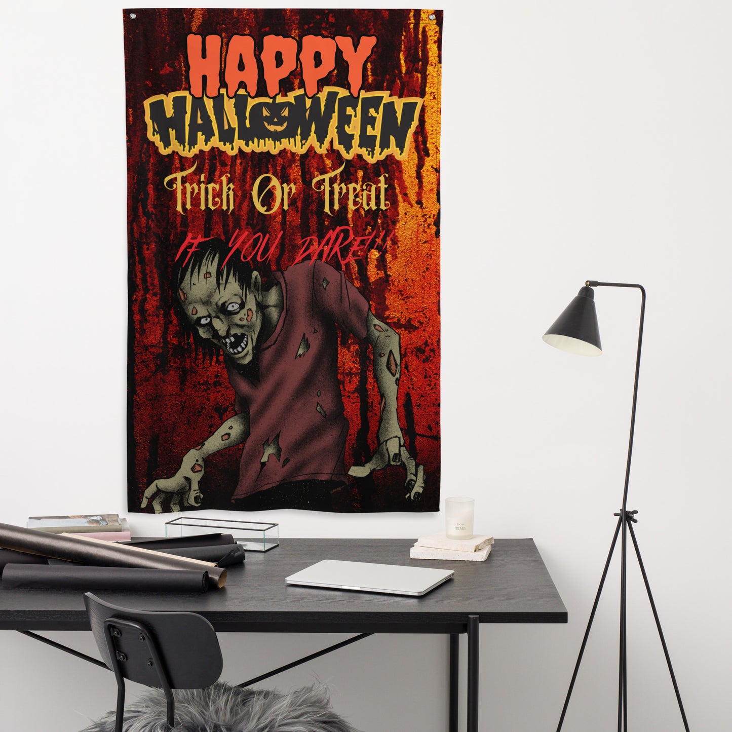 Have A Happy Halloween, Trick Or Treat, Zombie Halloween Wall art Decorations
