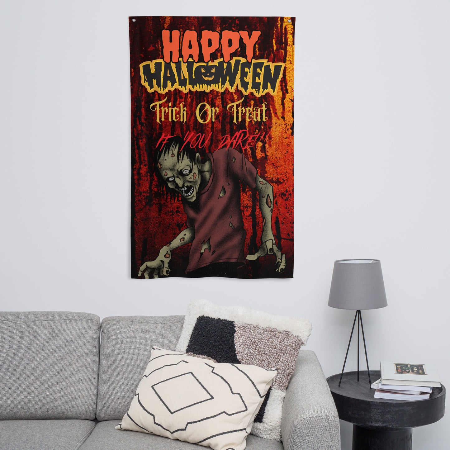 Have A Happy Halloween, Trick Or Treat, Zombie Halloween Wall art Decorations