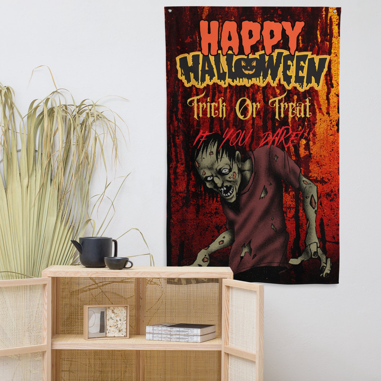 Have A Happy Halloween, Trick Or Treat, Zombie Halloween Wall art Decorations