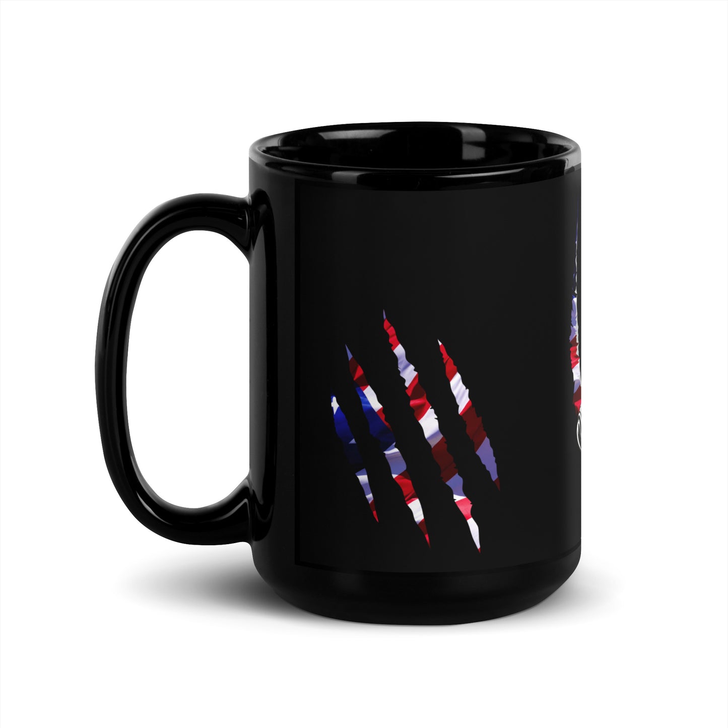 USA CLaw Black Glossy Mug