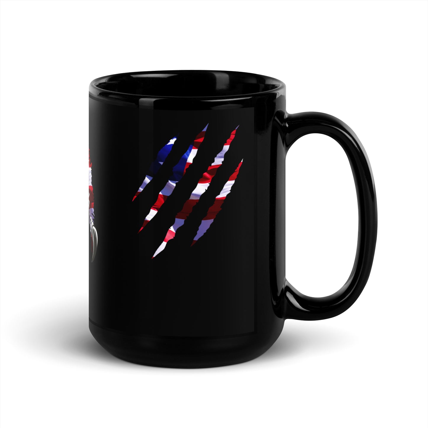 USA CLaw Black Glossy Mug