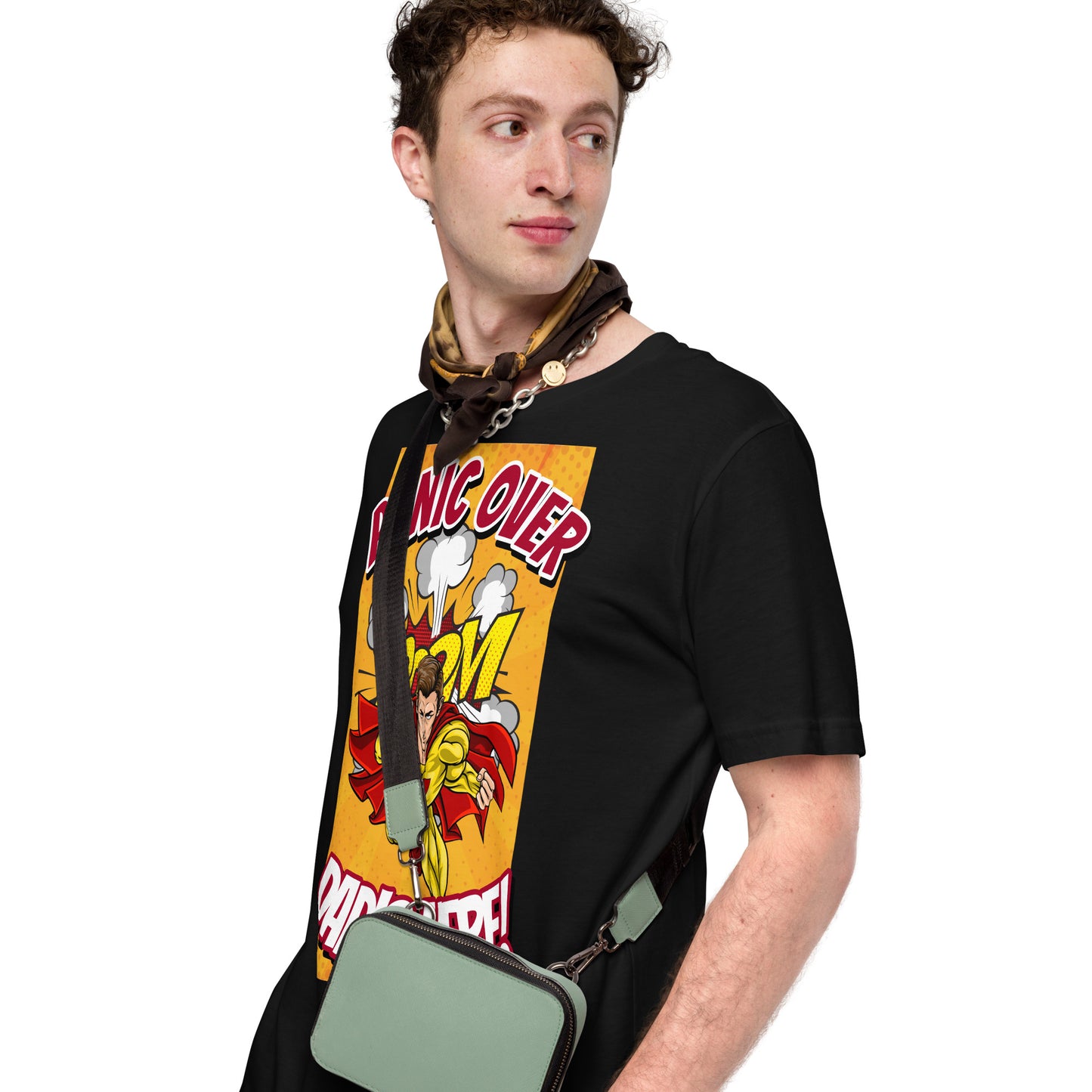 Panic Over, Boom! Dad's Here! Unisex t-shirt