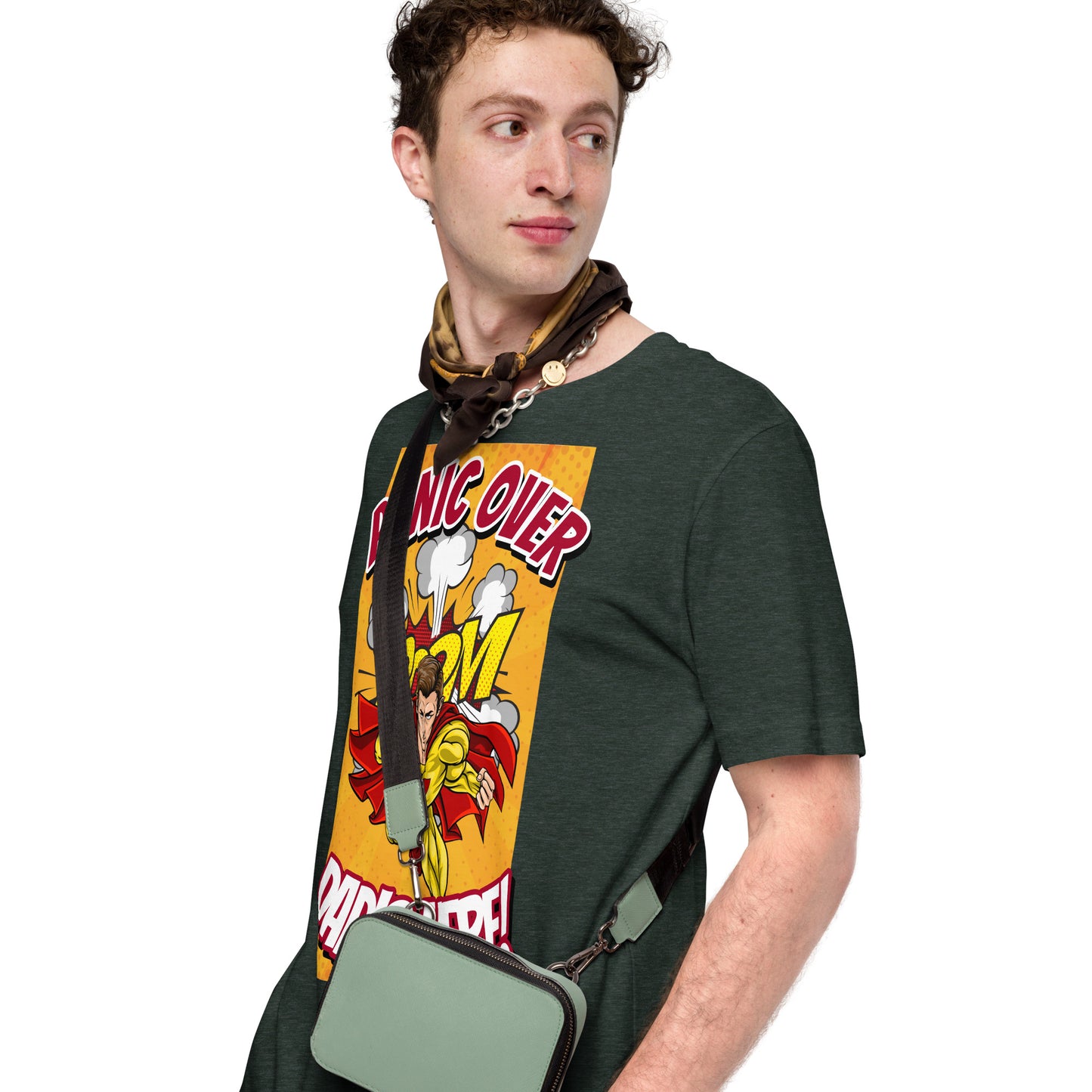 Panic Over, Boom! Dad's Here! Unisex t-shirt
