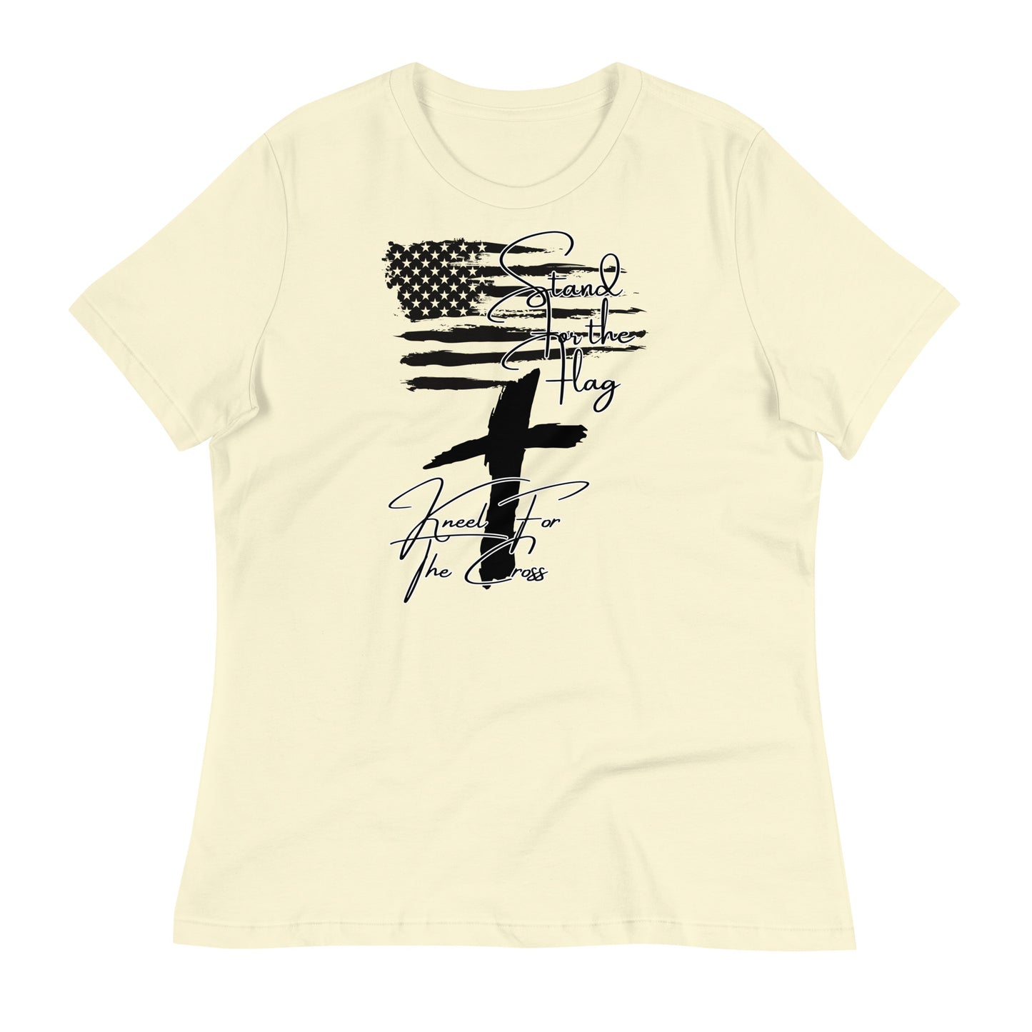 Stand for the flag, Kneel for the cross, Women's Relaxed T-Shirt
