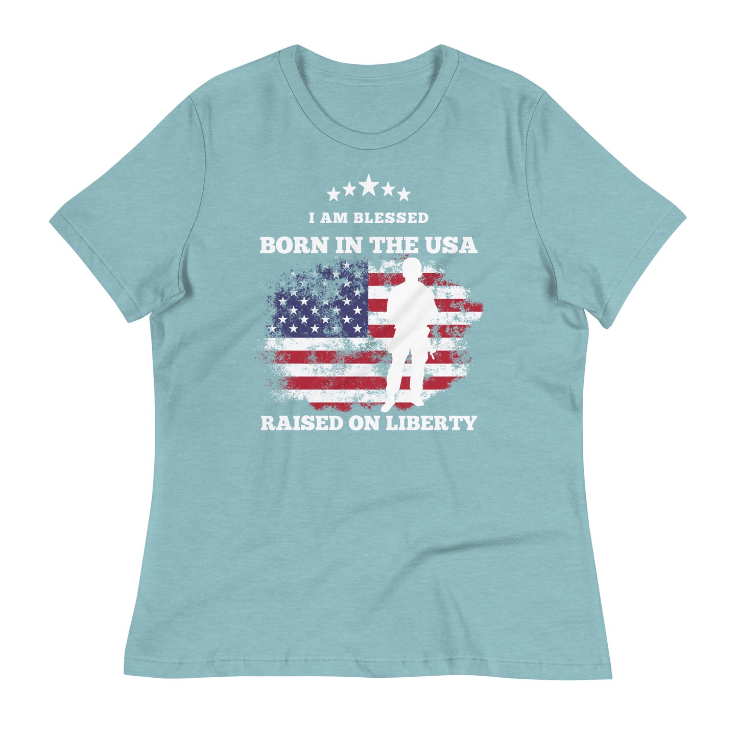 Born In The USA, Raised On Liberty Women's Relaxed T-Shirt