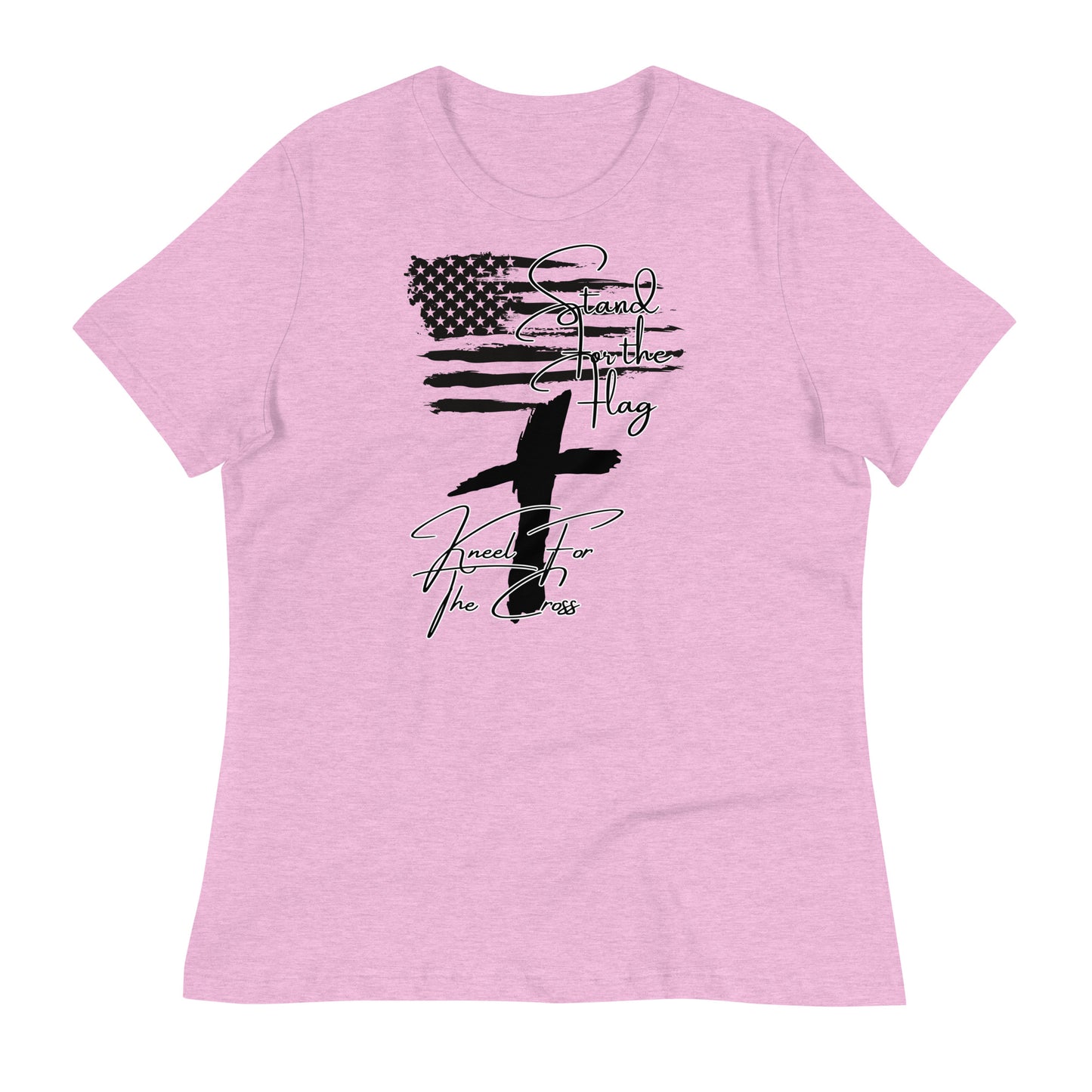 Stand for the flag, Kneel for the cross, Women's Relaxed T-Shirt