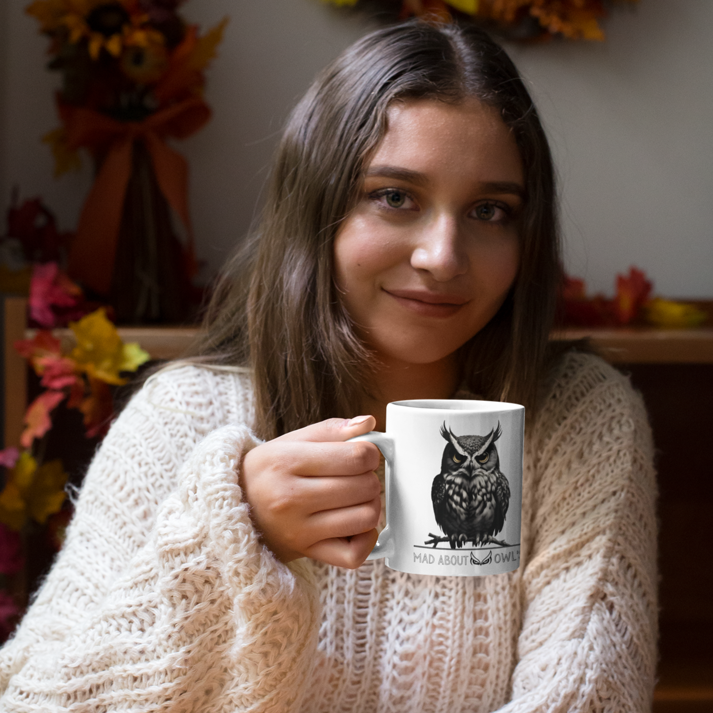 Mad About Owls : White 11oz Ceramic Mug