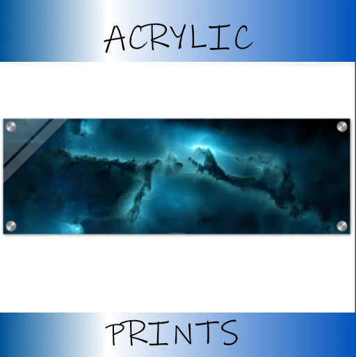 Acrylic Print : The Deep Blue (part of a collection of Nebula prints) Fantasy Nebula