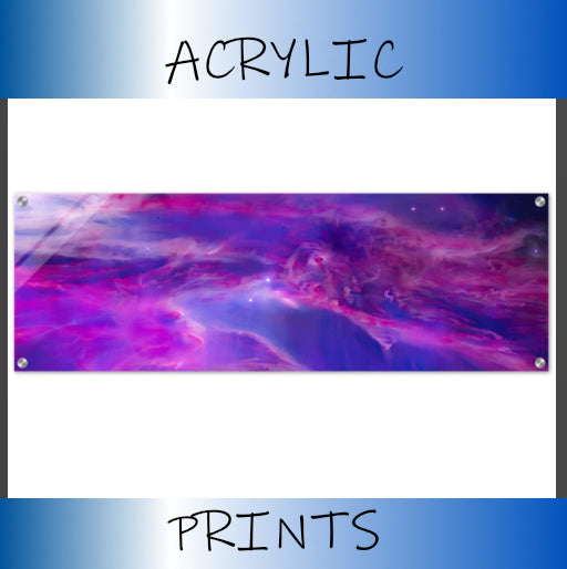 Acrylic Print : Magenta Sky (part of a collection of Nebula prints) Fantasy Nebula