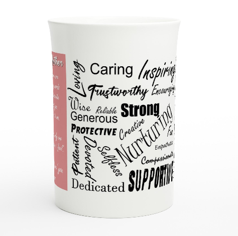 Mothers day, What you mean to me : White 10oz Porcelain Slim Mug