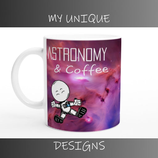 Astronomy & Coffee Scorched Reign Of Fire White 11oz Ceramic Mug
