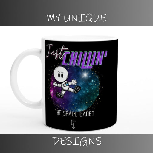 Just Chillin! : Fun Black & White 11oz Ceramic Mug
