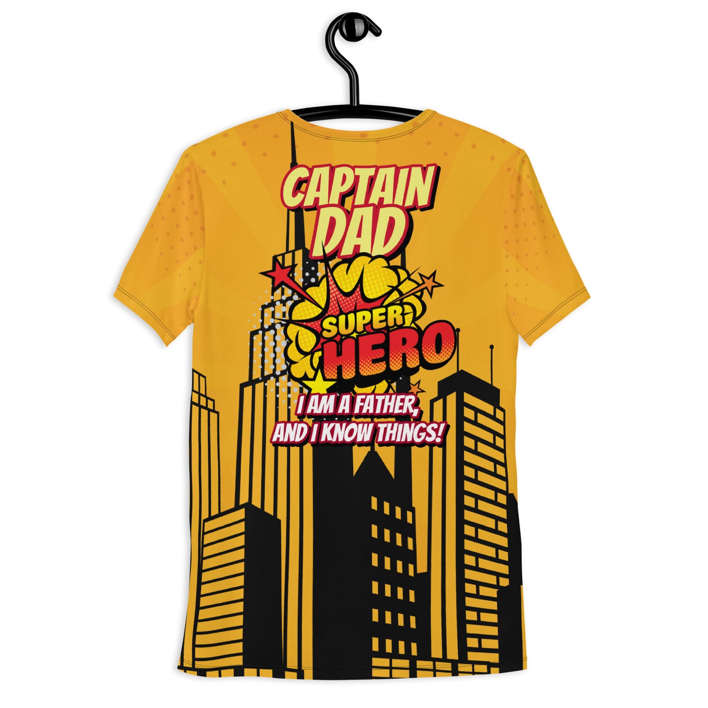 Captain Dad, Super Hero : All-Over Print Men's Athletic T-shirt