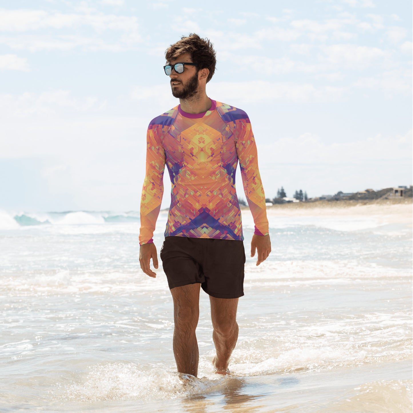 Retro Cube : Men's Rash Guard