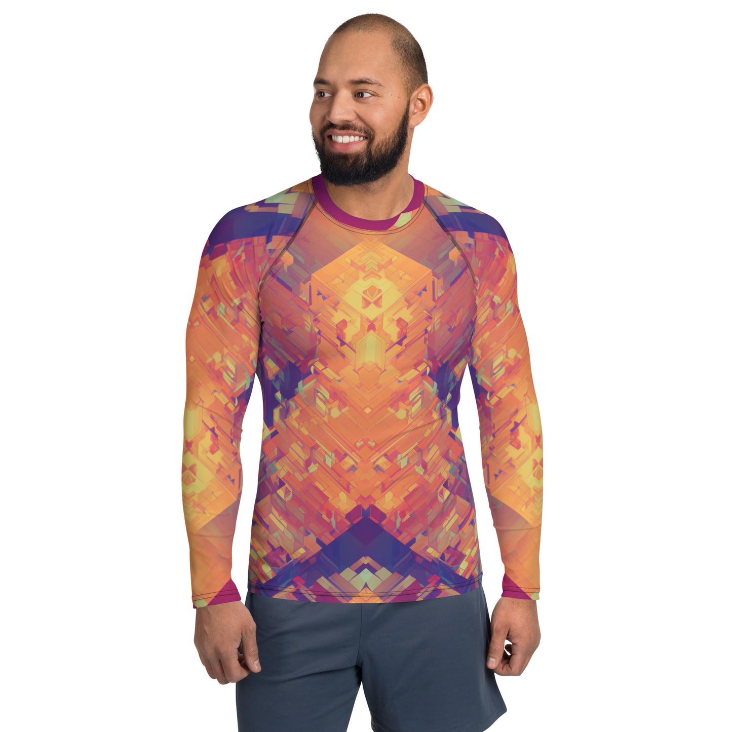 Retro Cube : Men's Rash Guard
