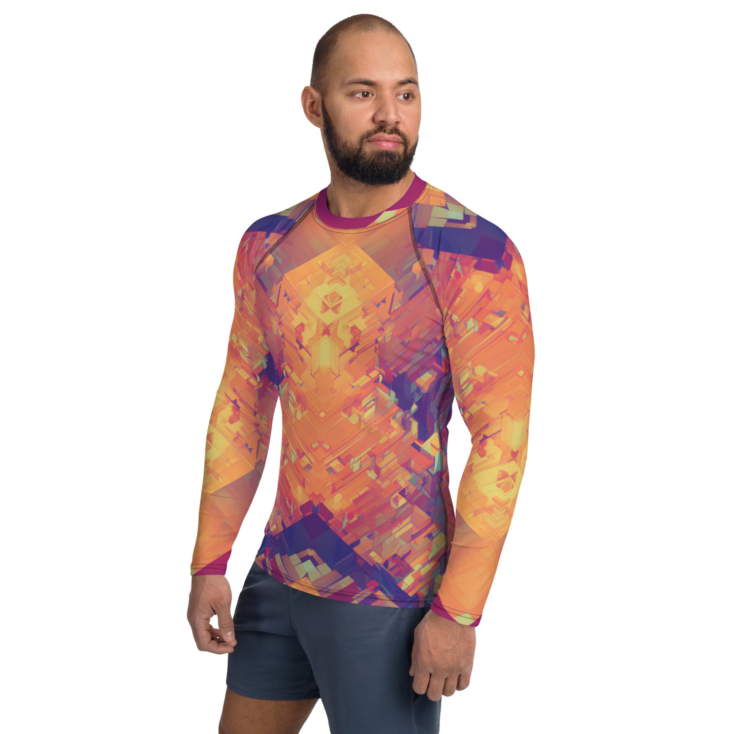 Retro Cube : Men's Rash Guard