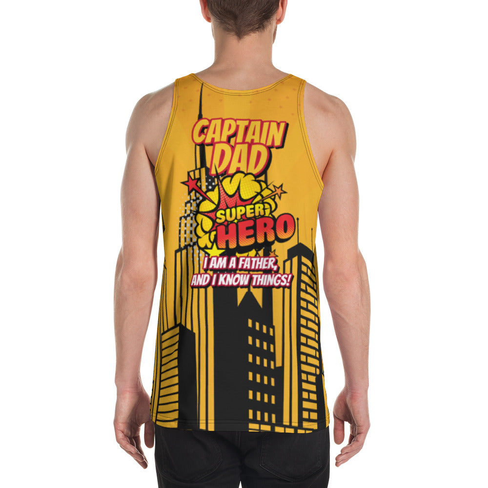 Captain Dad, Super Hero : Unisex Tank Top