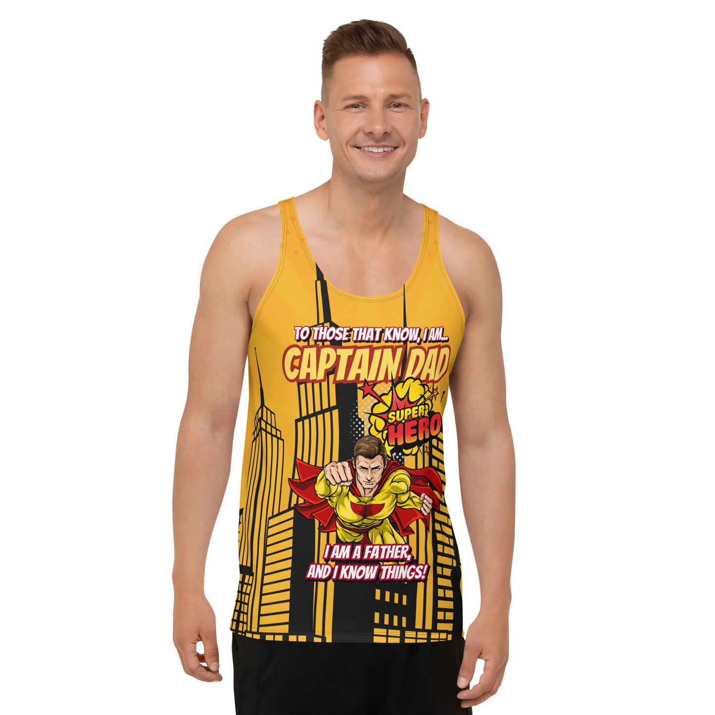 Captain Dad, Super Hero : Unisex Tank Top