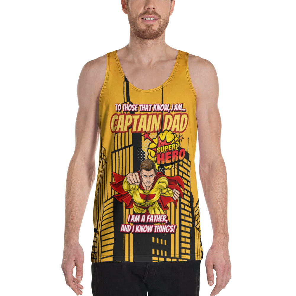 Captain Dad, Super Hero : Unisex Tank Top