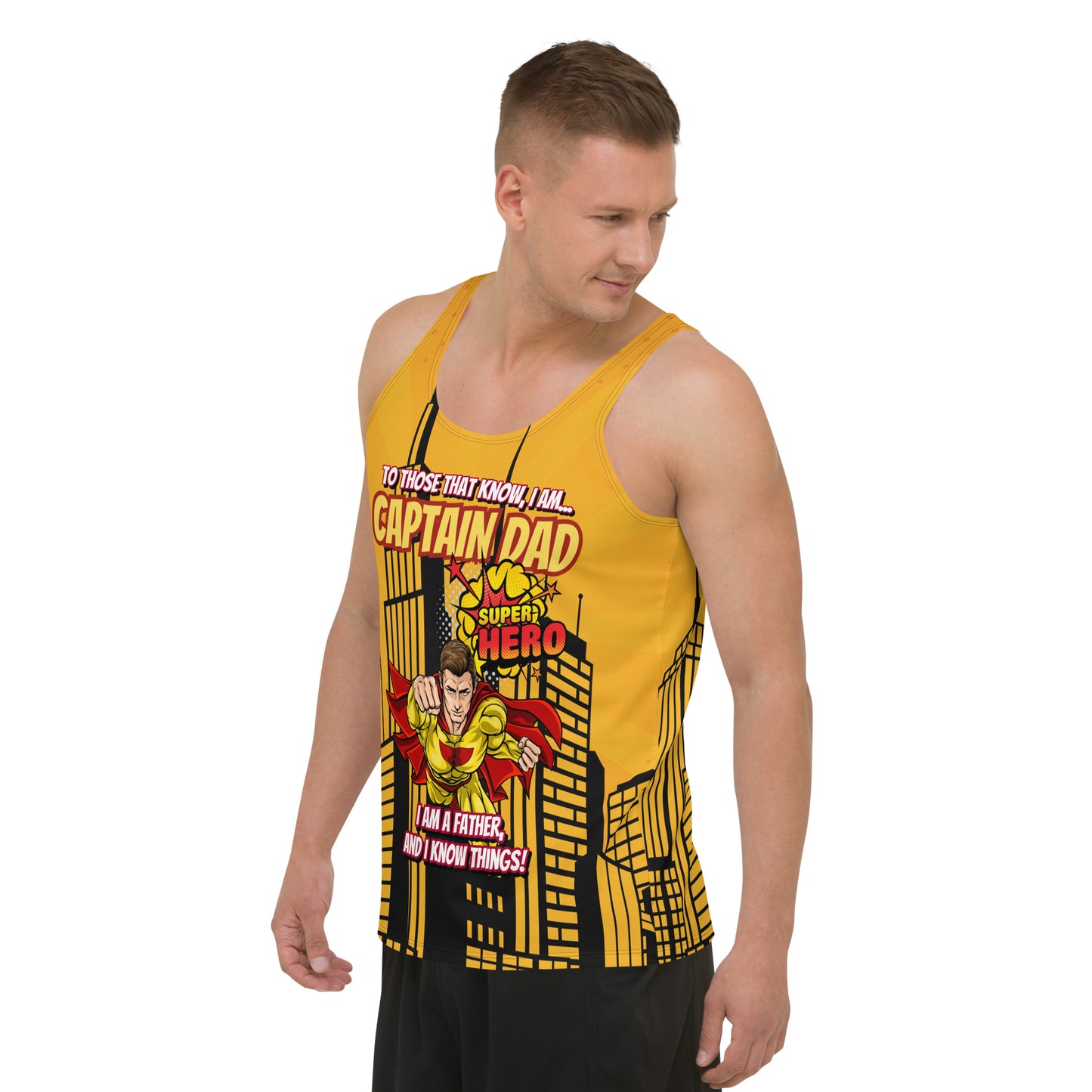 Captain Dad, Super Hero : Unisex Tank Top