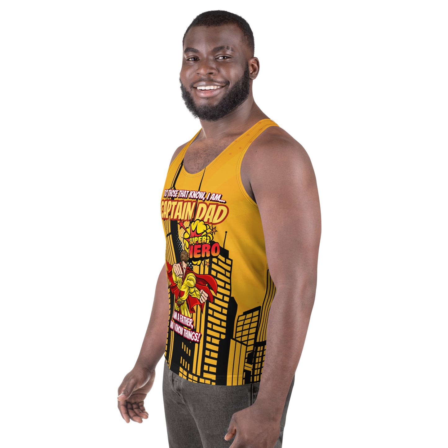 Captain Dad, Super Hero : Unisex Tank Top