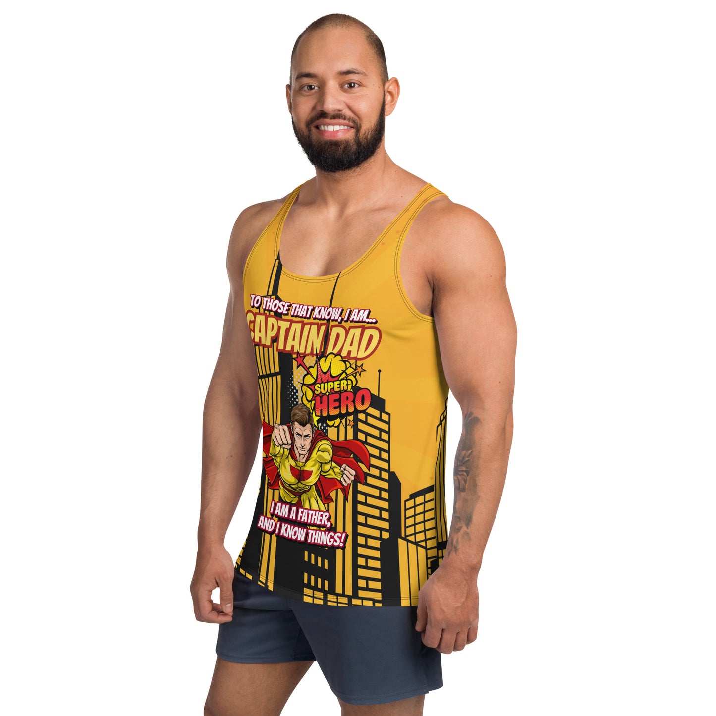 Captain Dad, Super Hero : Unisex Tank Top