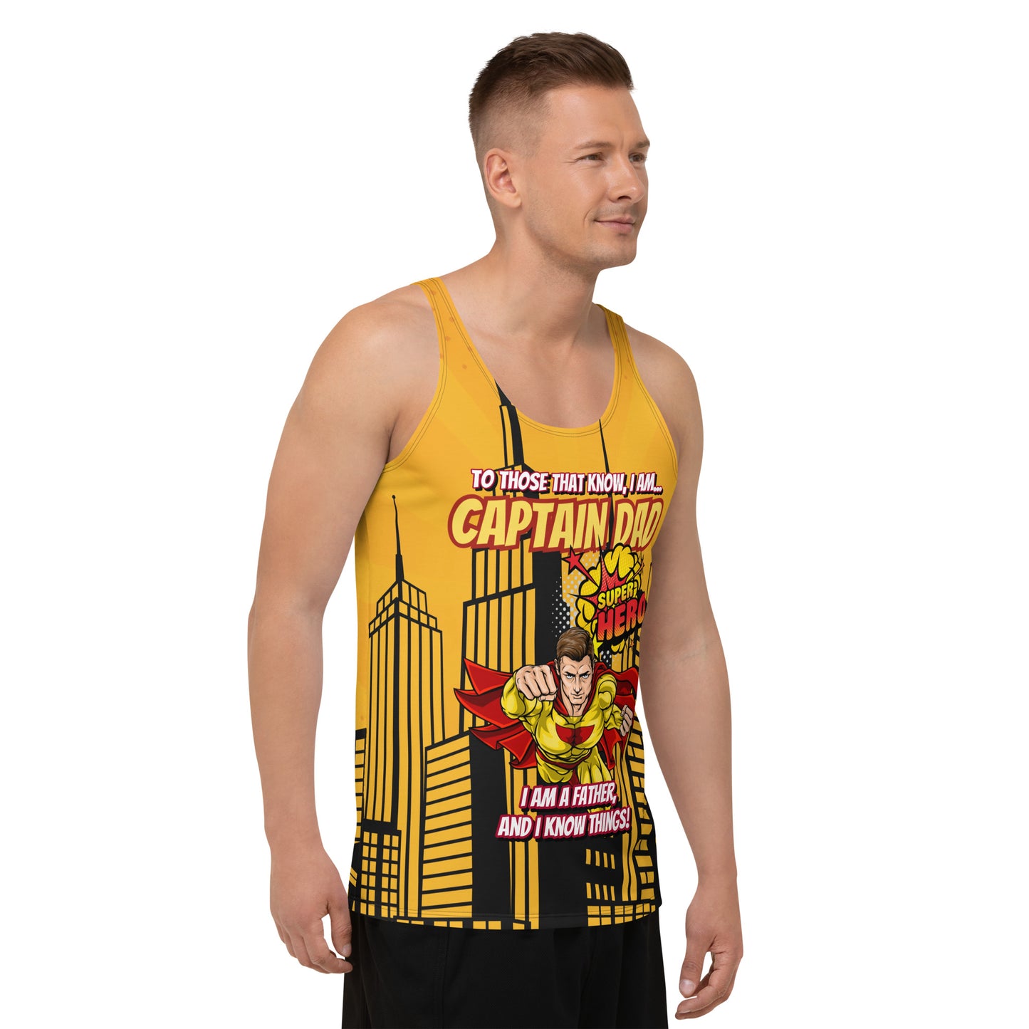 Captain Dad, Super Hero : Unisex Tank Top